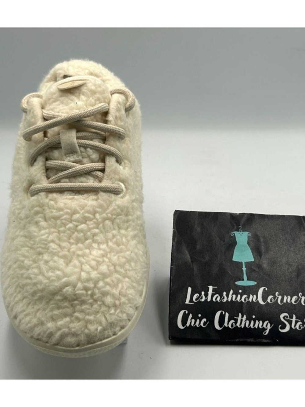 NWOB Allbirds Women's Cream Wool Runner Fluffs Casual Lace-Up Sneakers Sz 8 3279 - Picture 15 of 16